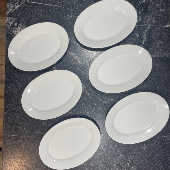 SOLD - Williams Sonoma Oval 11 1/2 inch Steak Plate Chop Plate, 2 Plates, - Picture 4 of 10